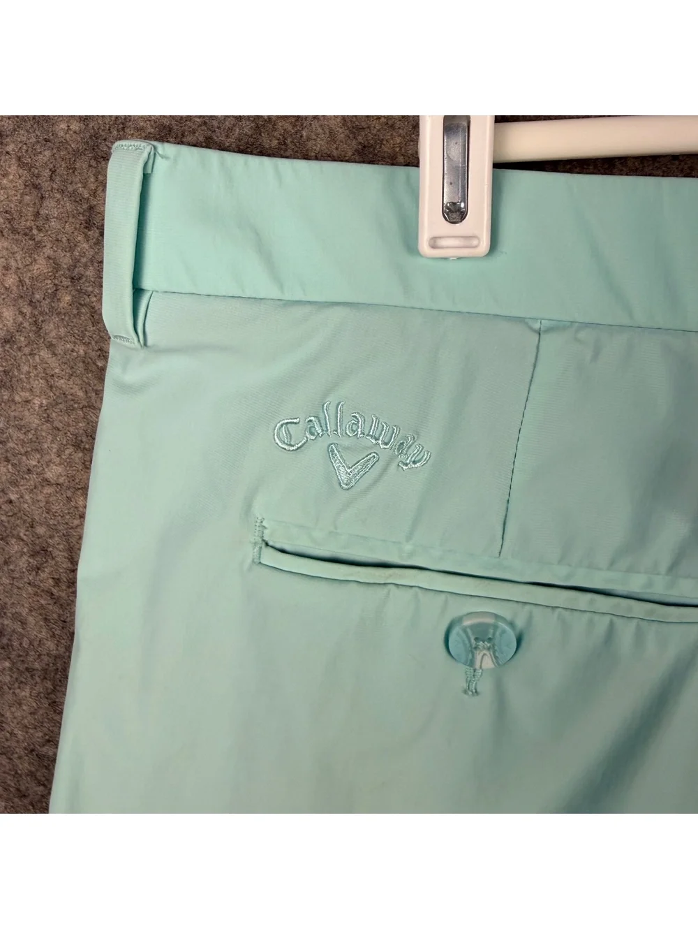 Callaway Golf Flat Front Chino Shorts Mint Green Men Size 38 9” 785